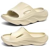 GULAKY Orthopädische Sandalen Damen Orthopedic Slippers Women Fußgewölbestütze Herren Cloud Recovery Pillow Slides Badeschuhe Hausschuhe,Beige,M12