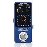 LEKATO Triple Looper Synchron Recording Elektrisches Auto Loop Effektpedal 18 Minuten Aufnahmezeit Unbegrenzte Overdub Guitar Looper Station für Gitarren BassTuner-Funktion