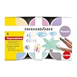 Eberhard Faber 578604 - Fingerfarben EFA Color, 6 Pastell Farben mit je 40 ml, Fingerfarben Kinder ungiftig