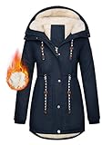 TOMEEK Damen Winterjacke Winter Warm Wintermantel Damen Lang...