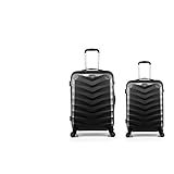 ABISTAB Verage Hartschalenkoffer Seagull 2er Koffer-Set S+M (55-66 cm) 4 Räder Schwarz TSA-Schloss, 2 teilig Hartschale-Reisekoffer mit Handgepäck Trolley