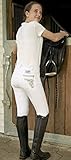 Tysons Breeches Turnierreithose Weiß Turnier Reithose Nina Grip Vollgrip + Glitzer Reiterhose (176)