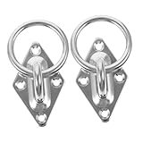 DIKACA 2 Stück Edelstahl Zugöse Diamantform Anhänger Zurröse Anhängerzubehör Robuste Befestigung für Lkw Trailer Hängematten und Outdoor anwendungen