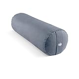 Lotuscrafts® Yoga Rolle Ø24 cm, Yogabolster mit 100% Bio-Dinkelfüllung, Waschbarer Bezug aus Baumwolle, für Yin Restorative Yoga-Übungen, GOTS Zertifiziert