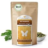 200 BIO Moringa Presslinge a´500 mg, hochdosiert, 100% natürlich, 100% Moringa ohne Zusätze, zertifizierte Bio Qualität, aluminiumfreie Verpackung, clevere Alternative zu Kapseln (200 Presslinge)