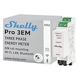 Shelly Pro 3EM (120A) | WLan & Bluetooth Smart Energy Monitoring 3-Phasen-Relaisschalter | Hausautomatisierung | Büroausstattung | Haushaltsgeräte | iOS Android App | Kein Hub nötig| Solarpanels