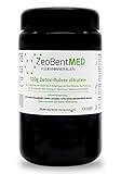 ZeoBent MED Detox-Pulver ultrafein 120 g im Violettglas, von Ärzten empfohlen, Apothekenqualität, laboranalysiert, zur Entgiftung und Entschlackung