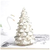 Weihnachtsbaum 1 Stück Natürlicher Edelstein Glücksbaum, der Form Kristall Kies macht DIY. Harz Dekor Handwerk Weihnachten Bäume Figur Feiertag Home Decor Geschenk Weihnachtsbaum Künstlich(White turqu