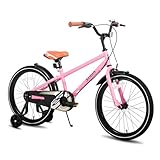 STITCH 18 Zoll Kinderfahrrad für 4-7 Jahre Mädchen & Jungen, 18 Zoll Kinderfahrrad mit Stützrädern,Rosa