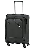 travelite 4-Rad Weichgepäck Koffer Handgepäck erfüllt IATA Bordgepäck Maß mit TSA Schloss + Aufsteckfunktion, Gepäck Serie DERBY: Stilvoller Trolley in Two-Tone-Optik, 55 cm, 41 Liter
