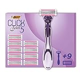 BIC Click 5 Soleil, Rasierer Damen, Nassrasierer mit 10 Wechselklingen mit je 5 Klingen, mit Aloe Vera & Vitamin E, aus recyceltem Material