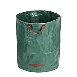 Gartensack Groß 3X 300L, Gartenabfallsack Stabil mit 4 Griffen, Laubsack Wasserdicht & Reißfest, Gartenabfallsäcke Wiederverwendbar, Grünschnittsack für Gartenabfälle, Laub, Müll, Grünabfall, Kompost