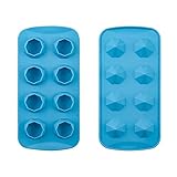 Silicone Popsicle Molds Easy Release Silikon & Flexible 8 Eiswürfelschalen mit für Cocktail-Gefrierschrank stapelbaren Eiswürfelschalen mit Abdeckungen Gewürze Set Groß (D, One Size)
