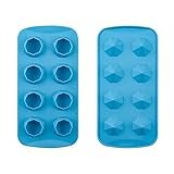 Silicone Popsicle Molds Easy Release Silikon & Flexible 8 Eiswürfelschalen mit für Cocktail-Gefrierschrank stapelbaren Eiswürfelschalen mit Abdeckungen Gewürze Set Groß (D, One Size)