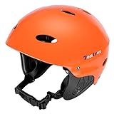 Tontron Wakeboard Kajak Kitesurf Wassersport Helm (Glossy Orange, M)