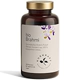 Bio Brahmi (180 Kapseln) - 500mg je Kapsel - ETO-getestet & laborgeprüft - Vegan - Ohne Zusatzstoffe - deutsche Produktion - Bacopa monnieri Pulver