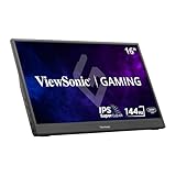 ViewSonic VX1654 40,6 cm (16 Zoll) tragbarer Gaming-Monitor (1920 x 1080), 144 Hz, 6,5 ms, SuperClear® IPS, Mini-HDMI, 2 USB Typ C, Lautsprecher