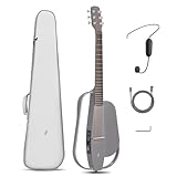 Enya NEXG SE Elektro-Akustische Gitarren – Grau 3/4 Carbon Fiber Guitar Smart Audio Silent E-Gitarre Set für Erwachsene mit Wireless Lautsprecher Headset Mic Ladungskabel und Halsstab