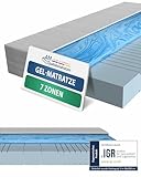 AM Qualitätsmatratzen 7 Zonen Gelmatratze 90x200 H3 - Made in Germany - Oeko TEX zertifizierte Memory Schaum Matratze 90x200-20 cm Hoch - Hybridschaummatratze 90x200 H3 mit 4cm Gelauflage