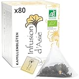 Khla - Bio-Kamillenblüten 100 g - 80 Teebeutel - Für Kamillen Tee & Infusion - Schlaf & Verdauung - Heiß oder Kalt - Blumig & Aromatisch - Reich an Antioxidantien - Herkunft Ägypten