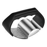 Knoblauchzerkleinerer – Edelstahlpresse, Leicht Auspressbarer Knoblauch, Ergonomische Edelstahl-Presswippe | Rocking Squeezer Slicer Für Müheloses Zerschlagen Von Mahlzeiten In Der Küche, Im Restauran