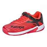 Kempa Unisex Kinder Wing 2.0 Junior Handballschuhe, Sportschuhe, Turnschuhe, Schwarz Rot, 38 EU