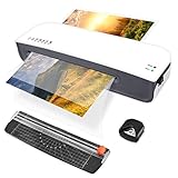 Nigecue Laminiergerät A4, 4 in 1 Laminiermaschine mit 30 Stück A4 A5 A6 Laminierfolien, Laminator mit Papierschneider, Eckrunde, Schnelles Aufwärmen, Ideal für Heimgebrauch Büro Schule Fotos Karten