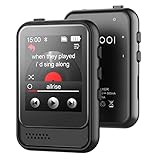 MP3-Player mit Bluetooth 5.3, tragbarer Musik-Player mit FM-Radio, Diktiergerät, Micro-SD-Slot, Lautsprecher, Kopfhörer inklusive, Touchscreen, max. 256 GB erweiterbar für Sport geeignet