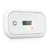 Putogesafe Kohlenmonoxid Melder, 10-Jahres-Batterie, CO-Melder mit LCD-Display und Spitzenwertspeicher für Haus/wohnmobil/Schiff, EN50291 Zertifiziert, Klima Pledge Friendly, 1Stück