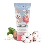 Jean & Len – Handbalsam Baumwolle & Sheabutter, Handpflege für trockene bis sehr trockene Hände, pflegt intensiv und ist dabei besonders mild, ohne Parabene & Silikone, vegan, Mini Handcreme, 20 ml