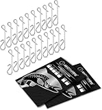 NEU AMZfishing® 20x Knotenlosverbinder Angeln Größe S-XXL | Knotenlos Schnurverbinder | Schnurverbinder | Angelzubehör | No Knot Connector | Knotenbinder | Angeln Wirbel (40, XS)