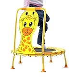 Trampolin für Kinder – Trainingsgerät Giraffenmotiv 100 cm, mit weichem Griff Trampolin Tragkraft 200 kg – für Kinder im Alter von 1-6 Jahren – Garten für Sprung Fitness