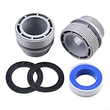 EpheyFIF 4560 Schlauch-Umrüstadapter-Set für Intex 40 mm auf 1 1/2 Zoll, Umrüstsatz für Intex Poolschlauchanschluss, Poolpumpe, Sandfilter, oberirdische Poolteile (2 x Adapter + 1 x Riemen)