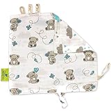 Tabalino® Schmusetuch - Schnuffeltuch Baby zum Kuscheln und Einschlafen, Größe etwa 28x28cm, Geschenk zur Geburt, Schnullertuch Junge & Mädchen, Kuscheltuch blau (Teddy)