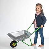 Rolly Toys Metallschubkarre Silber/grün Kinderschubkarre...