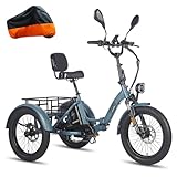 Fafrees 2025 F20 Mate E Dreirad [ Offiziell ] Hydraulische Scheibenbremsen 23,45Ah/1125,6Wh Akku, E Bike Herren, Elektrofahrrad mit 3 Rädern, Ebike Damen 20 Zoll, E Mountainbike 180kg Fatbike-Update