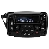 MasYosh -MP3-Player, Tragbare Marine-Stereoanlage mit AM-FM-Radio, USB-AUX-Eingang, IP66 Wasserdicht für Badezimmer, Boot, Yacht, Auto, Motorrad