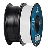 Geeetech PLA Filament 1,75 mm, 3D Drucker PLA Filament,1 kg pro Spule, 2 Spulen, Weiß-schwarz