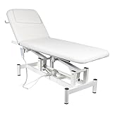 ACTIVESHOP Elektrische Massageliege Massagestuhl mit 1 Motor 079 Weiss