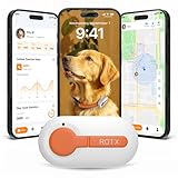 ROTX GPS-Tracker für Haustiere, wasserdicht, IP67, Echtzeit-Standort-Tracker, Gesundheits- und Wellness-Benachrichtigungen, virtueller Zaun für Haustiere über 5 kg, Hunde- und Katzenhalsband