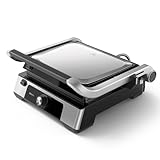 Philips Kontaktgrill - Einstellbare Temperatur 60°C-200°C. 180° aufklappbar. Große Grillfläche und High Power-Leistung. Abnehmbare Antihaft-Platten und Fettauffangschale. (HD6301/90)