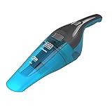 Black+Decker 2-in-1 Nass/Trocken-Handsauger (7.2V, Gummilippe für Nassreinigung aufsteckbar, transparenter Schmutzfangbehälter, inkl. Ladestation mit Wandhalterung, Bürste & Gummilippe) WDC215WA