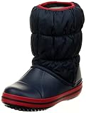 Crocs Winter Puff Boot Kids, Unisex - Kinder Schneestiefel, Blau (Navy/Red), 32/33 EU