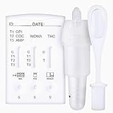 One+Step Multi Drogentest Speichel für 5 Drogenarten: THC - Amphetamin - Kokain - MDMA - Opiate- Drogenschnelltest Speicheltest - 2 Stück