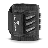 STAHLWERK Magnet-Armband für Heim- und Handwerker | Magnetisches Armband mit Klettverschluss zur Befestigung am Handgelenk oder Gürtel für Schrauben, Nägel, Bits und magnetische Kleinteile