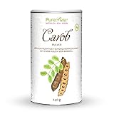 Carob-Pulver Bio Vegan Carobpulver - Kakao-Alternative für Trinkschokolade ohne Zucker Koffeinfrei - Natürliche Süße, Ballaststoffreich, Mineralien - Johannisbrotbaum-Frucht Karob | PureRaw 240g