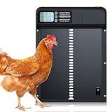 Cozion Automatische Hühnertür, Hühnerstalltür, Automatischer Hühnerstall-Türöffner, Aluminiumlegierung, Multi-Modus-Hühnerklappe, LED-Anzeige mit Timer für Bauerngeflügel