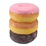 Hiraith Neuartiger Donut-Hocker, Simulierter Lebensmittel-Schuhwechselhocker für Heimdekoration, Amerikanischer Retro-Stil, für Freunde