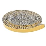 SDLDEER Dichtungsband Selbstklebend, Kamin Dichtband, Kamindichtung Ofendichtband, Ofendichtschnur Feuerfestes Scheibendichtung für Kamin, Ofen, Ofenrohre, Smoker, Rauchrohr (3mm x 10mm x 2.5m)