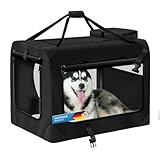 Hunde-Transportbox Tier Hundebox Transporttasche faltbar Hundetasche Haustier-Transport Atmungsaktiv & Wasserabweisend für Hunde & Katzen (XXL - 91x63x63 cm)